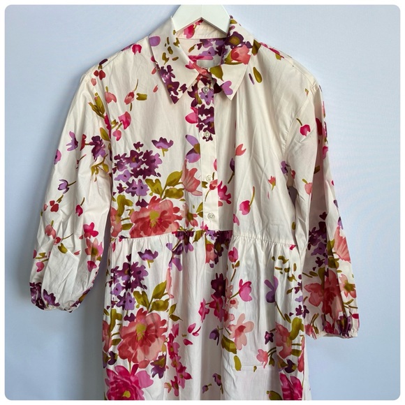 NWT Anthropologie Maeve The Bettina Floral Tiered Shirt Dress - Picture 15 of 17
